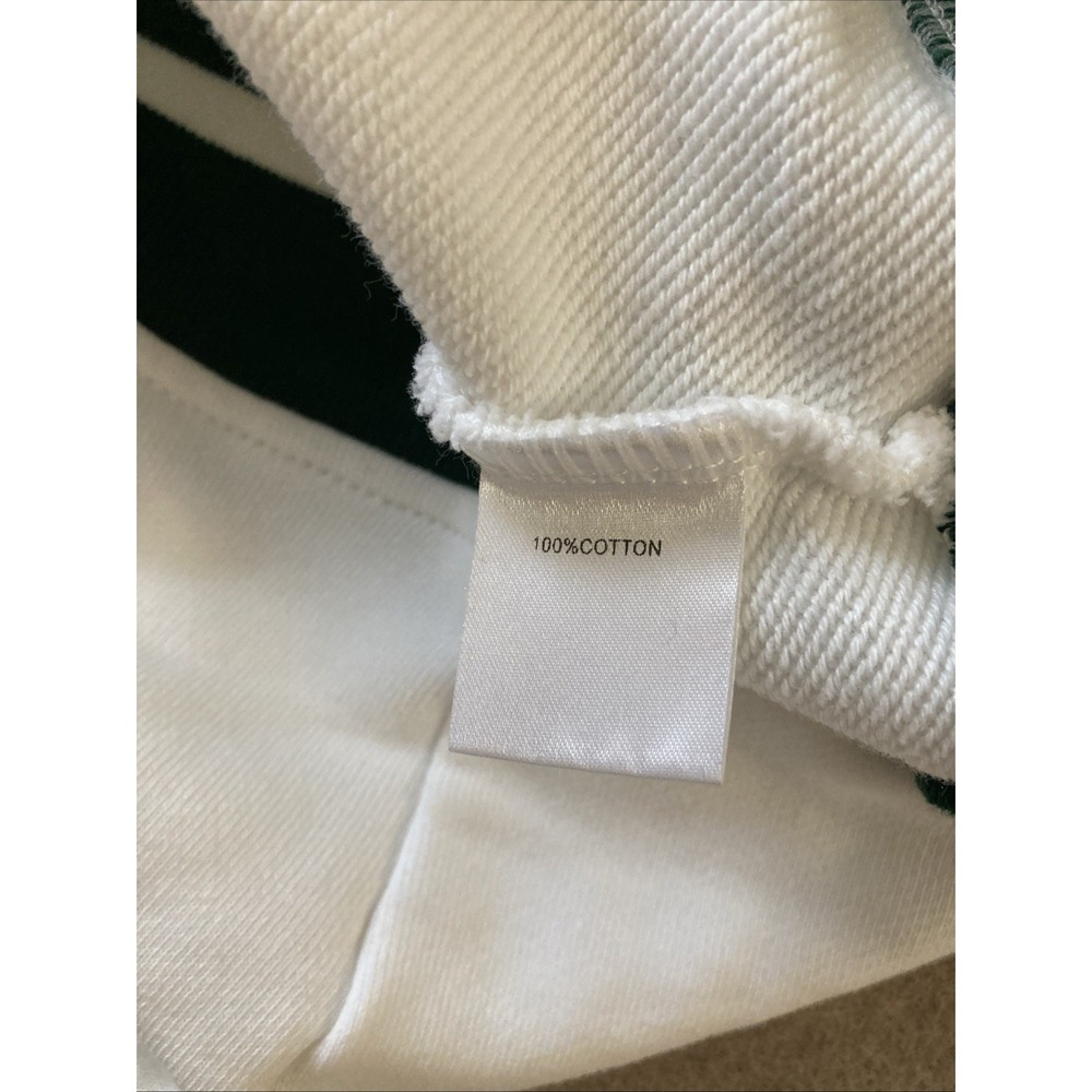 Ellsworth & Ivey Elle Tennis Sweatshirt Women's Sz S White Green Cotton Preppy - Picture 9 of 9